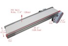 White Pvc Smooth Belt Conveyor System Transport Machine 47x7 8  Adjustable Speed