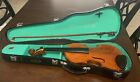 Vintage Lark 4 String Musical Instrument Violin In Hard Carrying Case With  Bow