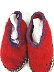 Antique Child Unisex Slippers  Hand Made Native American Wool leather Original 
