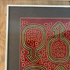 Framed Vibrant Embroidered Appliqu  d Kuna Mola Panama Textile Art 21   x17 5   