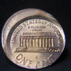 2000  1c  Lincoln Memorial Cent   mint Error Struck Off Center  Broadstruck  Bu