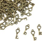 Old Vintage Antique Skeleton 100 Keys Lot Small Large Bulk Necklace Pendant Cra