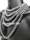 Miami Cuban Link Chain Necklace Or Bracelet Iced Mens Plated Hip Hop Cz Jewelry