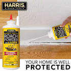 Harris Boric Acid Roach And Silverfish Killer Powder W lure For Insects  16oz   