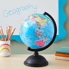 Spinning World Globe With Stand For Students Learning Geography  8 In 