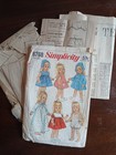 Lot Of 5 Vintage Doll Sewing Patterns 1960 s - 1980 s