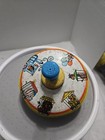 Vintage Tin Spinning Toy Top Ohio Art Toys Wood Handle Collectible Usa Read Desc