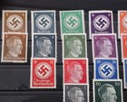 Ww2 Nazi German Third Reich Nsdap Swastika Hitler Head Stamp Set Matched Denoms