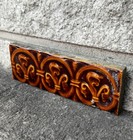 Antique Victorian Ornate Border Fireplace American Encaustic Accent Tile 6 X 2   