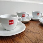 8 Pc  Illy Caffe Espresso Coffee Cups   Saucers Italy Restaurant Ware Ipa Italia