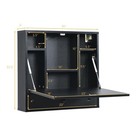 Wall-mount Floating Writing Desk Storage Cabinet Vanity Table Laptop Workstation