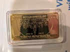 Bitcoin Bit Bar Crypto 1000 Btc Gp Gold Plated Bar Collector   s Edition