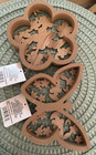 Floral  Wood Trivet Or Wall Decor Yellow Flower  Butterfly  Set Of 2 Nwt