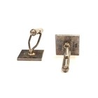 Vintage Sterling Silver Cuff Links With Warm Patina