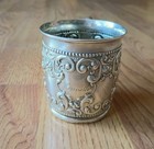 Antique Sterling Silver Repousse Cup  Late 19th Century American  Mono Kenneth