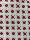 Vintage Cotton Fabric Geometrical Flowers  Cream Background Quilting  Sewing 3yd