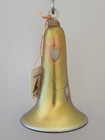 Lundberg Studio Aurene Art Glass Golden Iridescent Bell Ornament Signed Ls 2006