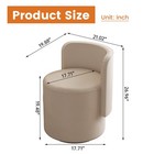 Swivel Vanity Stool W Backrest 360   Rotating Makeup Chair Upholstered Chair