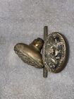 Antique Pair Arcadia By Barrows  Cast Bronze   Brass Oval Door Knobs