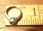 Vintage Sterling Silver Baby Ring Light Blue Stone