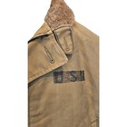 Vintage Usn Navy N1 Deck Military Jacket Alpaca Wool Brown Tan Wwii 40s Rare 36 