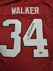Herschel Walker Signed Xl Red Jersey Beckett Auto Georgia Bulldogs Football 