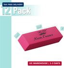 Mr  Pen- Pencil Eraser  12 Pack  Neon Colors   Large Latex Free Block Erasers Fo