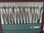 1847 Rogers Bros Springtime Is Silverplate Flatware Set 87 Pc Wood Chest