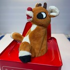 Rudolph The Red Nosed Reindeer Jack In The Box Turn Crank Musical Toy Gemmy 2015