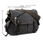 Men Messenger Bag 14 Inch College Shoulder Canvas Vintage Crossbody Military    