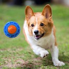Tpr Squeak Ball 3in  Durable Toy For Dogs  Blue And Orange Colors