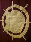Post-wwii Vintage Us Army Transportation Corps Wall Banner Wool Ship Wheel 45x72