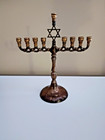 Star Of David Brass Menorah 8 5 Inches Tall Vintage