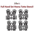 Indian Henna Tattoo Stencil Full Hand Mehndi Stencils Design Women Girls Set 1