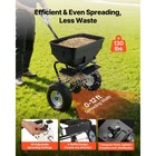Uimoso 12ft Walk-behind Broadcast Spreader With 130lb Hopper For Seed Fertilizer