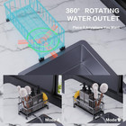 Kitchen Soap Dispenser Set With Sink Caddy  12 Oz Glass Bottle  Hand And Dish So