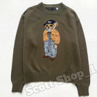 Polo Ralph Lauren Polo Bear Olive Green Knit Sweater Women   s Size S Nwt