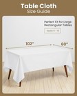 Utopia Kitchen Rectangle Table Cloth 1 Pack  Tablecloth Machine Washable    