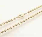 3mm Diamond Moon Cut Chain Charm Anklet Ankle Bracelet Real 14k Yellow Gold 