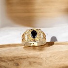 Black Onyx Oval Cut With 14k Yellow Gold Ring For Men s  a150  