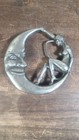 Winking Moon Nude Woman Belt Buckle Boho Hippy Vintage 1979 Bergamot Usa 1970   s