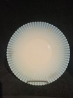 Vtg Petalware Macbeth Evans Glass Co Pair Of Dinner Plates Cremax  Gold Design 