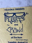 The Flirts   Crawl The Barn 1981 Original New Wave Concert Flyer Falcon-a Rare