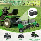 Steel 40  Lawn Aerator Tow Behind W  Universal Hitch For Lawn Plug Aerator Green