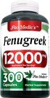 Fenugreek  300 Capsules  12000 Mg  Fenugreek Capsules   Fenugreek Seed   Concent