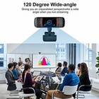 1080p Webcam With Microphone  Hd Usb Streaming Computer Web Black 
