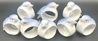 Vintage Blue Bird Sparrow Napkin Rings Taiwan Set Of 8