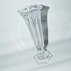 Vintage 1930s Czech Art Deco Glass Vase Hexagonal Inwald Style 8 5in