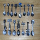 Lot 15 Vtg Pewter America Souvenir Spoons Grand Canyon Nv Sd Md Fl Tx Tn  