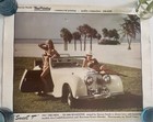 1980s Vintage Poster 1947 Triumph Tr-1800 Roadster Bikini Girls Models Car Ad